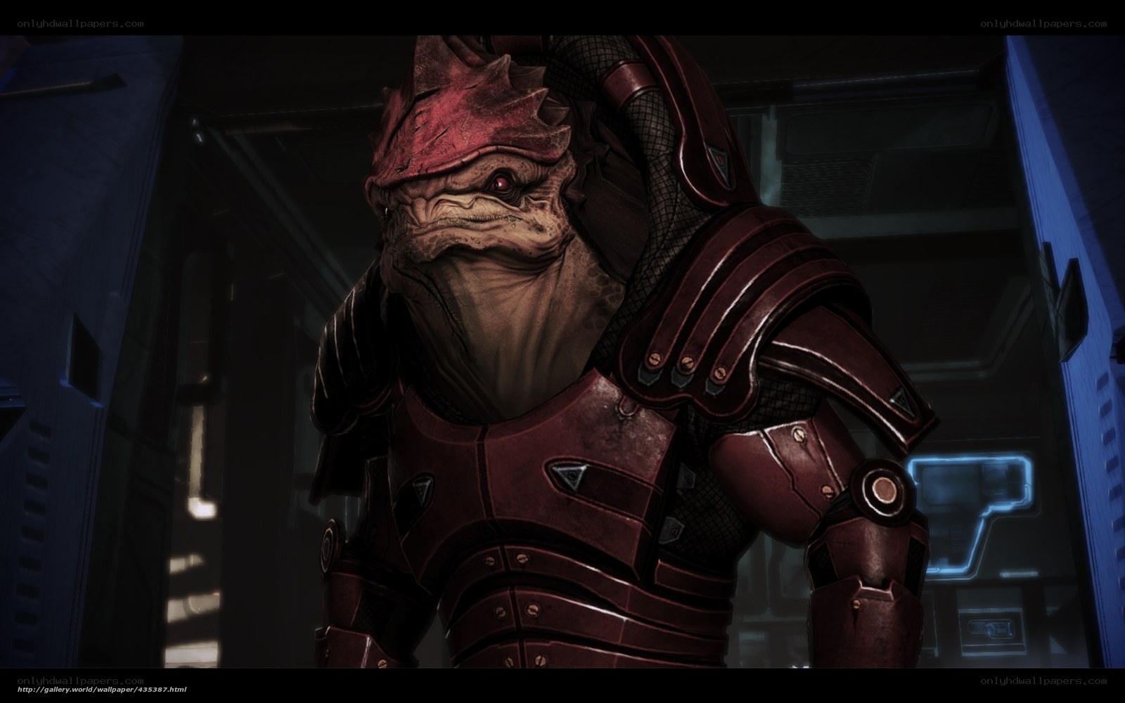 salarian character in armor