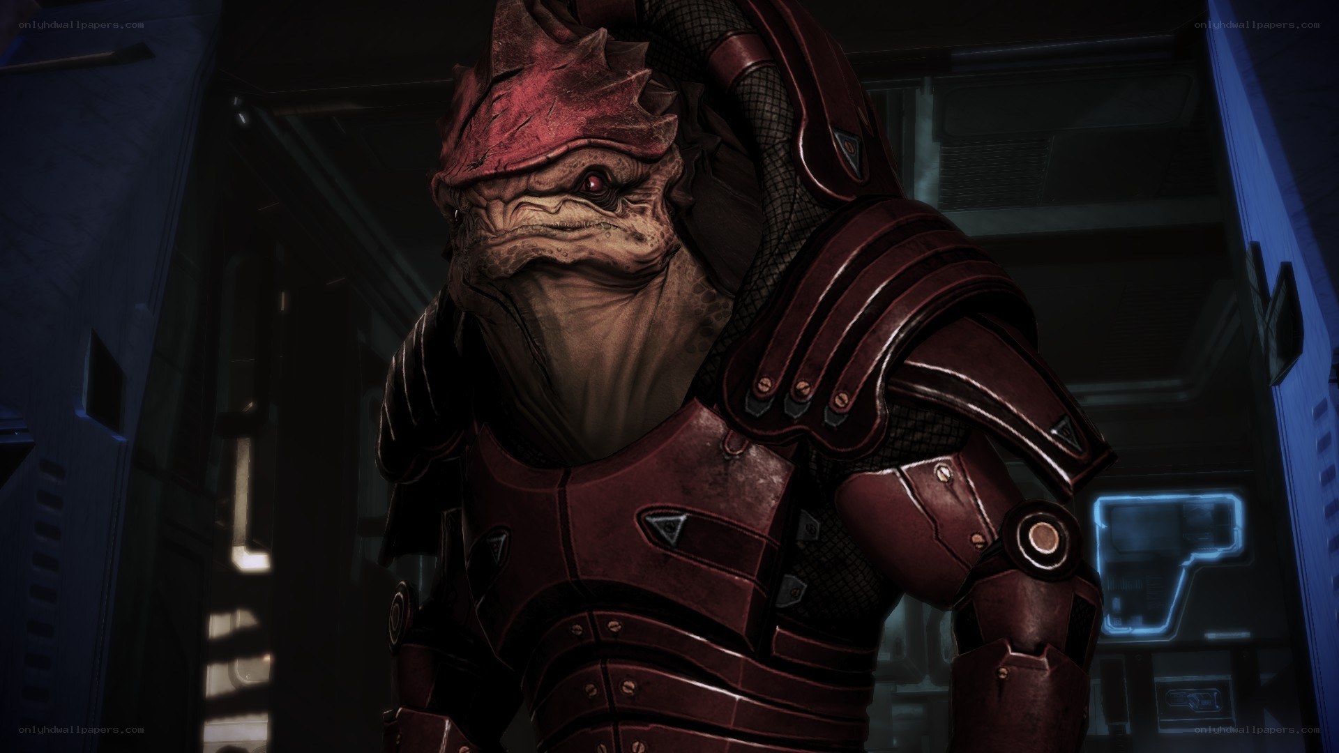 Salarian character in armor