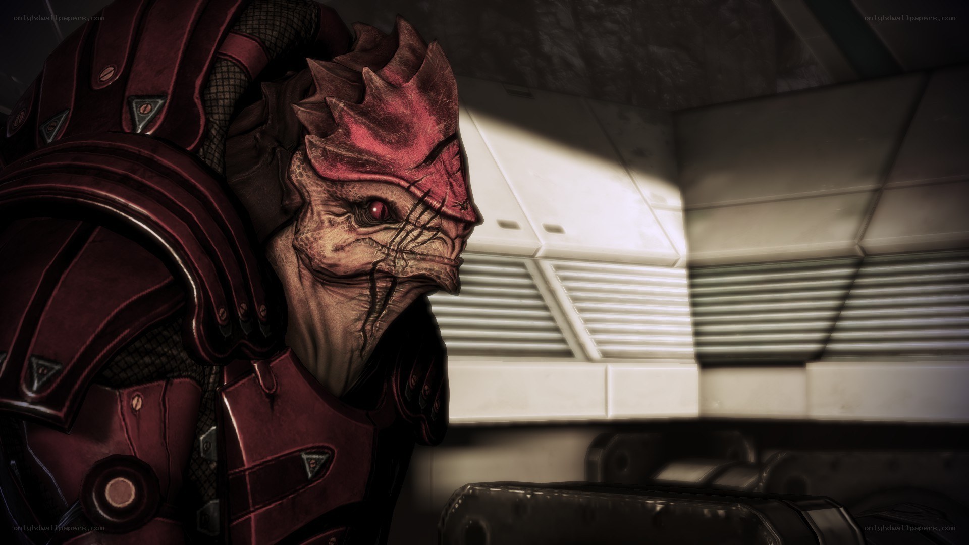 salarian character in armor