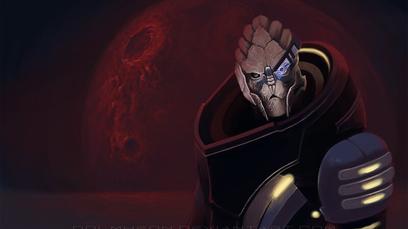 salarian soldier on alien planet