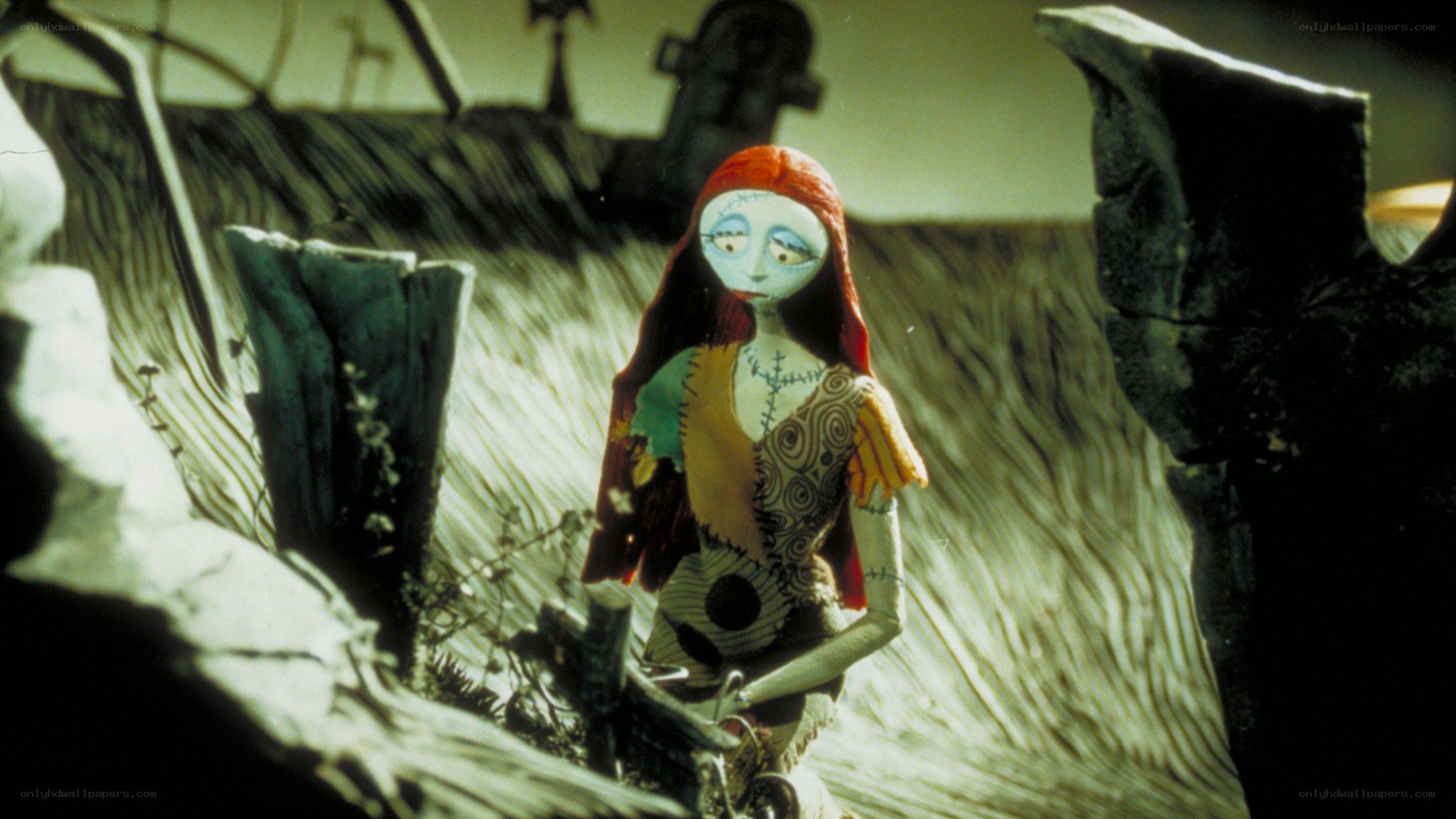 Sally in the graveyard
