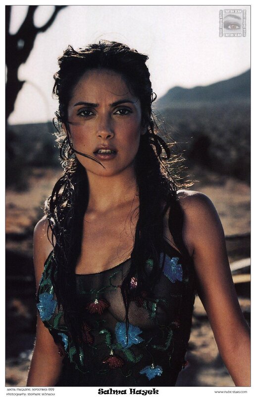 Salma Hayek in a desert