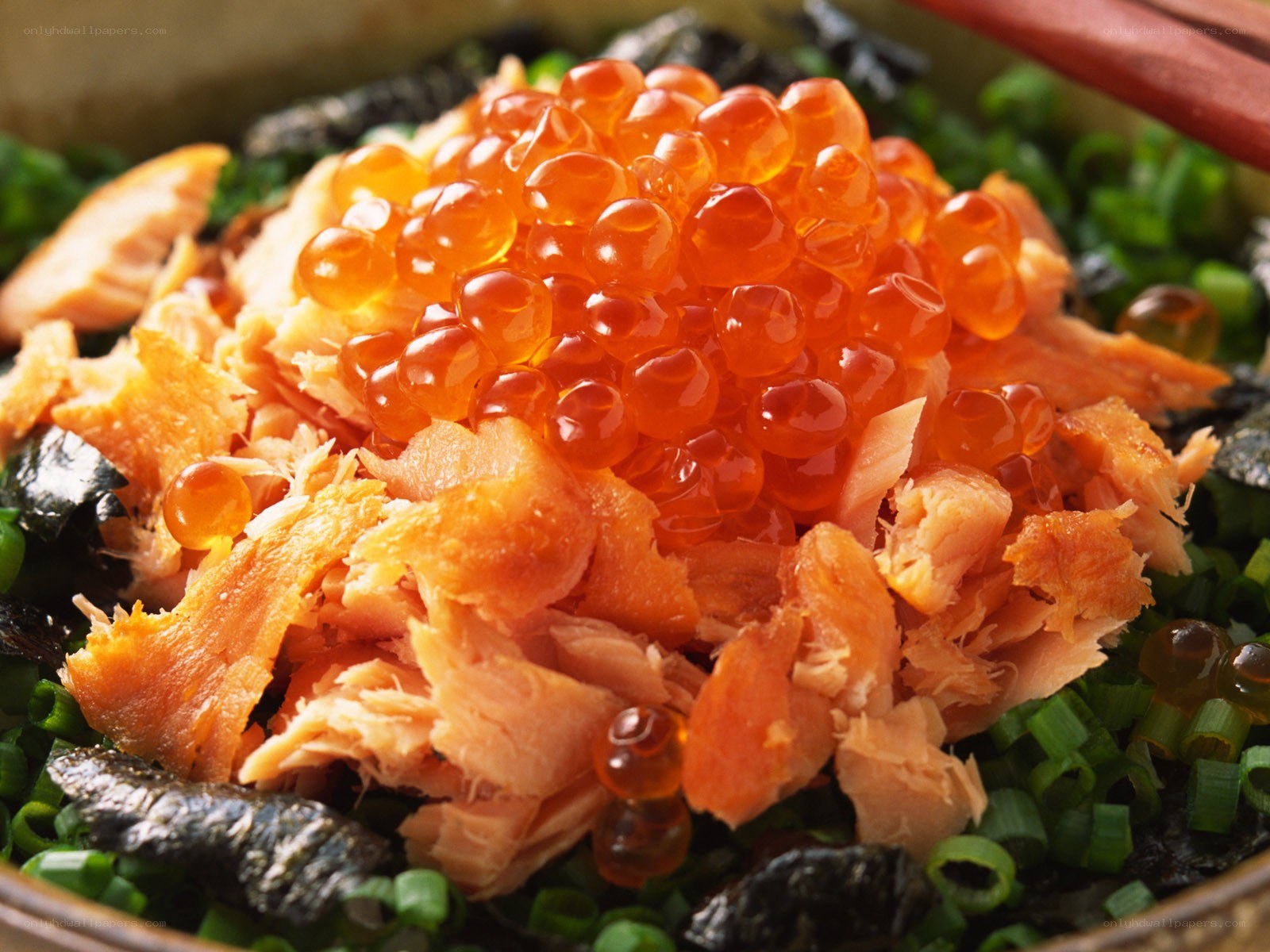 Salmon and roe bowl
