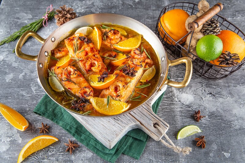 Salmon and Shrimp Stew