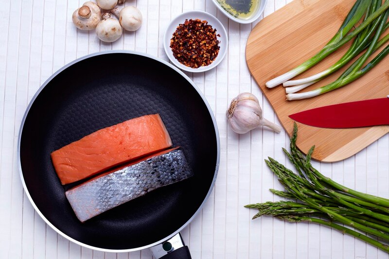 Salmon Fillet in Pan