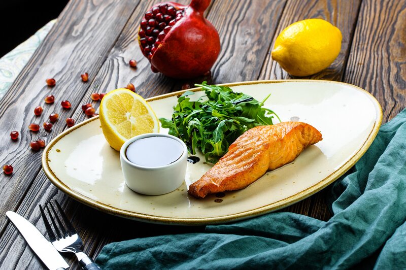 Salmon Fillet with Salad