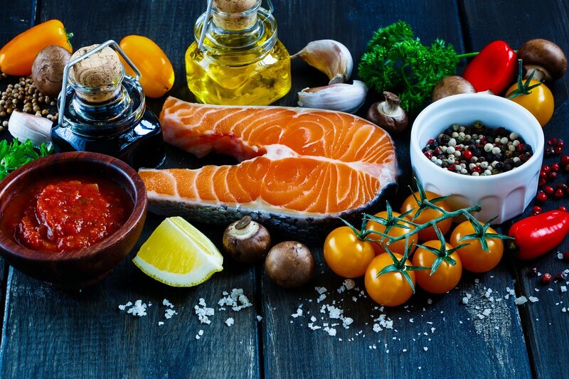 Salmon Fillet with Vegetables — Orange