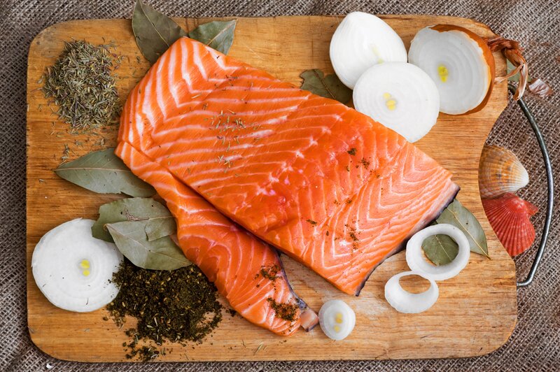 Salmon Fillets on Board