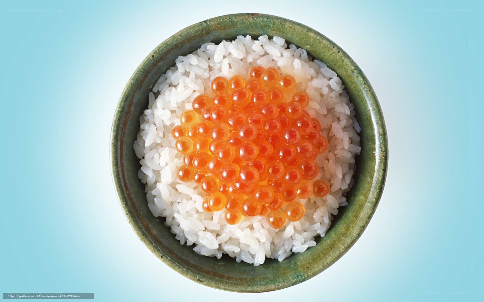 salmon roe over rice bowl