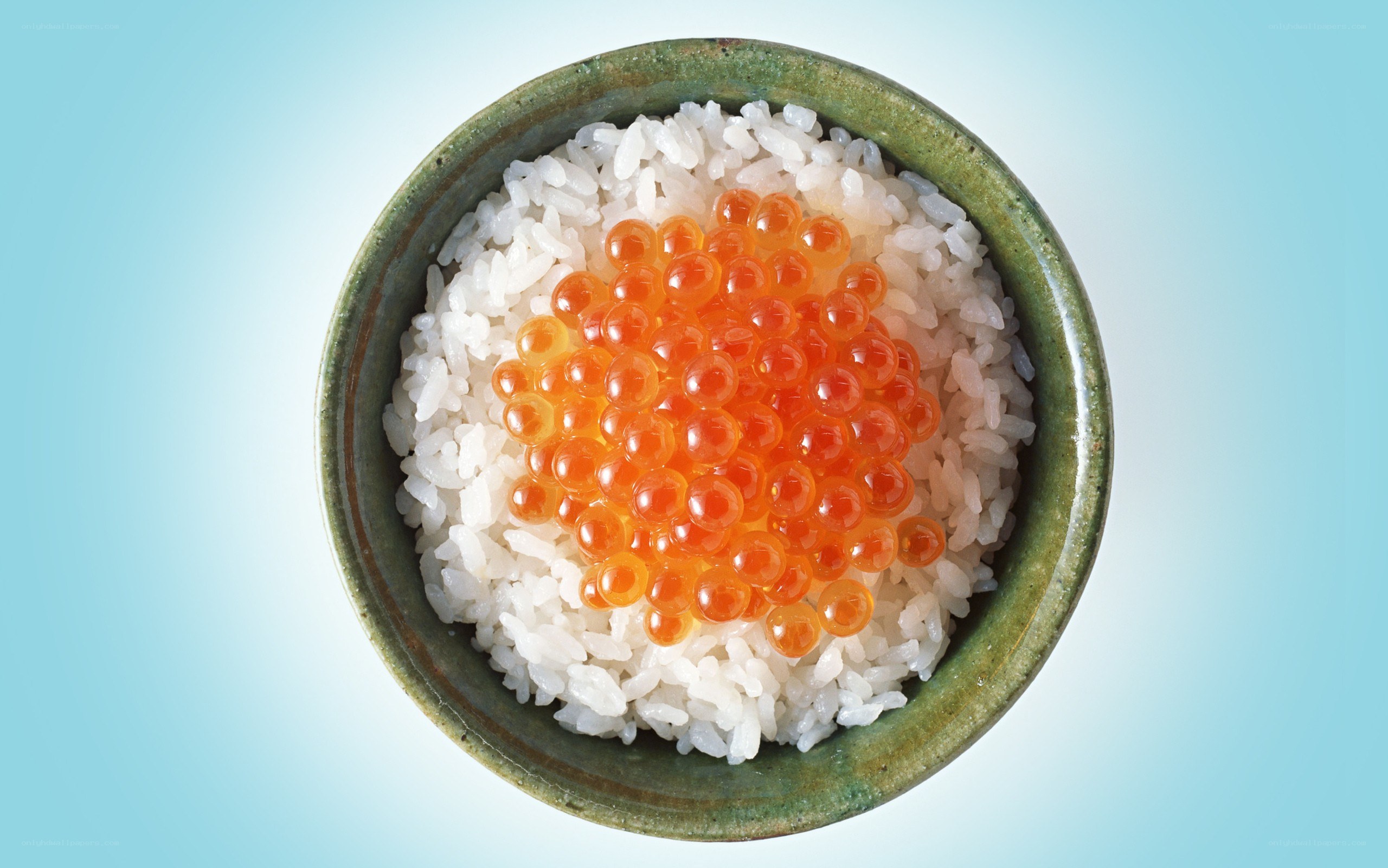 Salmon roe over rice