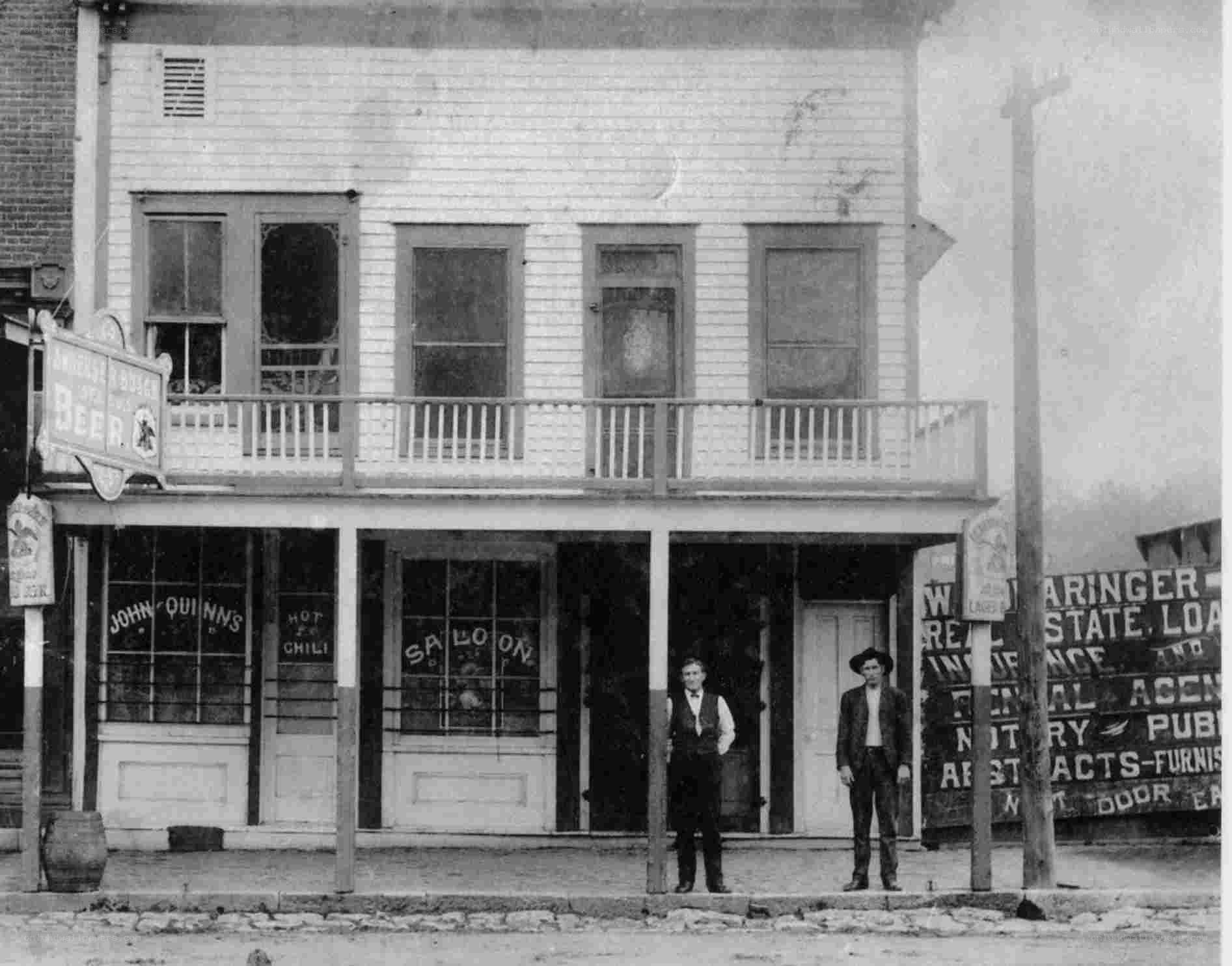 Saloon in old western town
