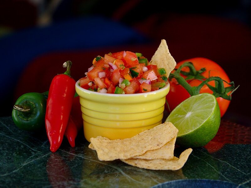Salsa with tortilla chips