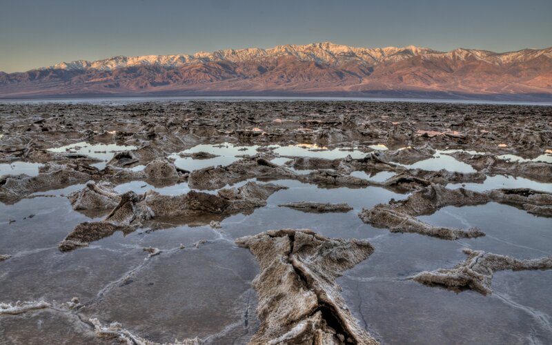 Salt-encrusted Lake Bed