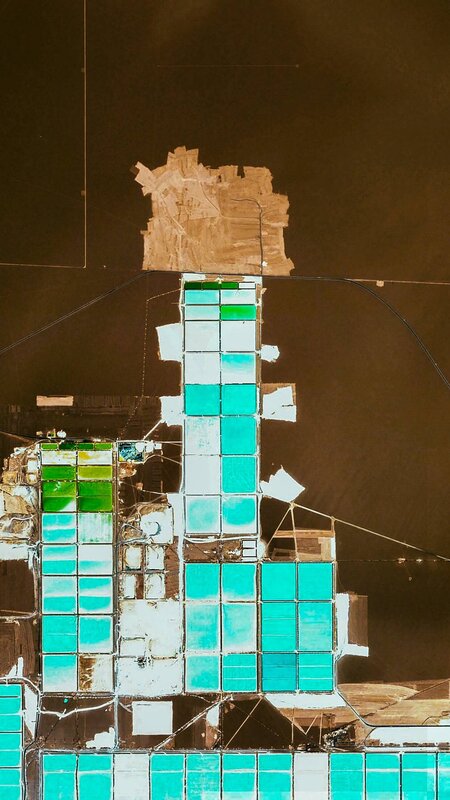 Salt Evaporation Ponds — Brown