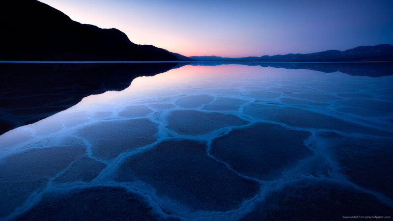 Salt Flat at Dusk — Blue