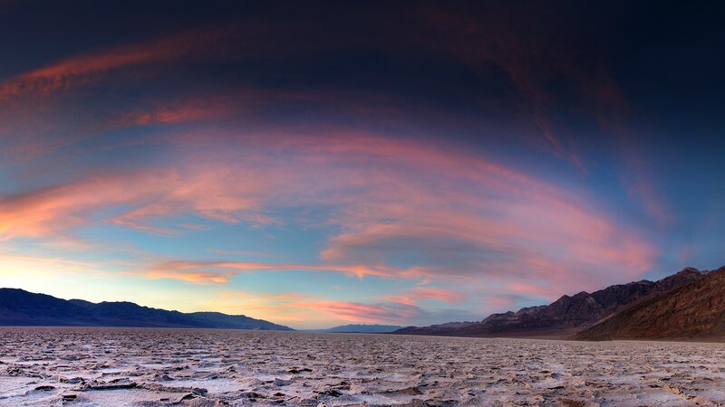 Salt Flat at Sunset — Pink