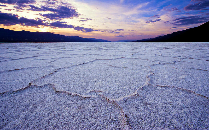 Salt Flat at Sunset — Purple, Serene