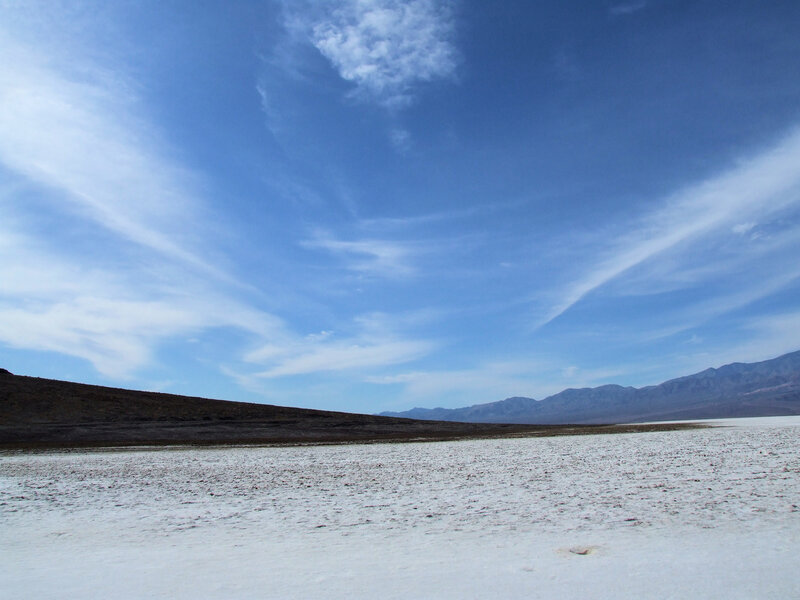 Salt Flat under Blue Sky — Serene