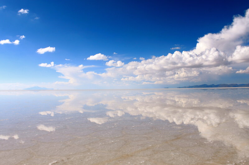 Salt Flat with Clouds