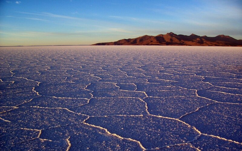 Salt Flat with Cracked Surface