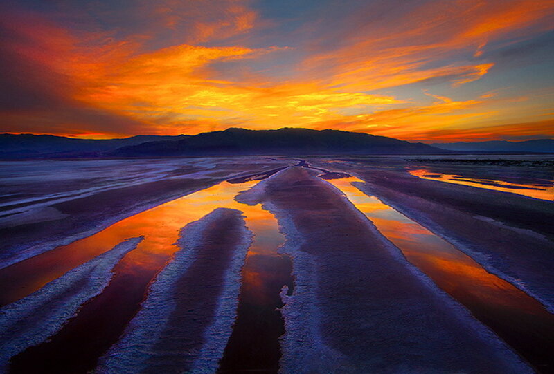 Salt Flats at Sunset — Orange