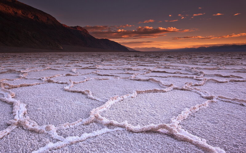 Salt Flats at Sunset — Purple