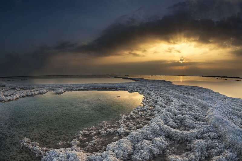 Salt Flats at Sunset — Yellow