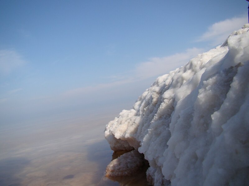 Salt formations by the sea