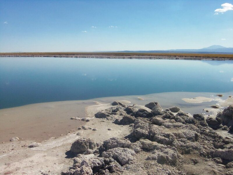 Salt Lake with Rocks