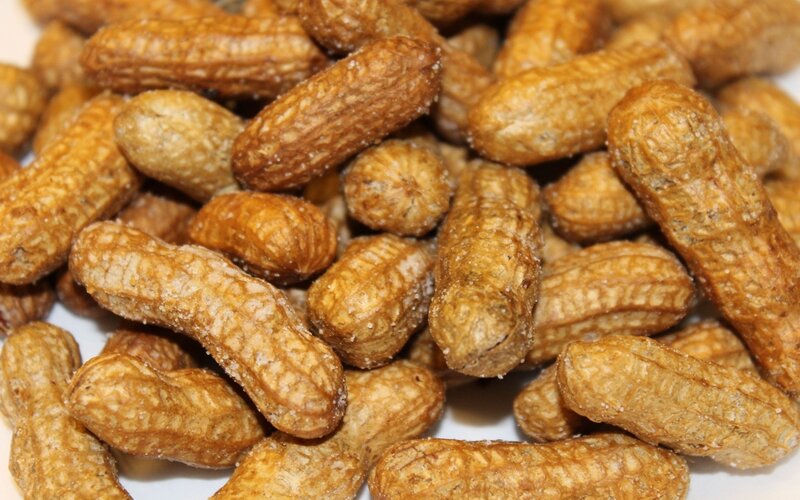 salted peanuts in shells
