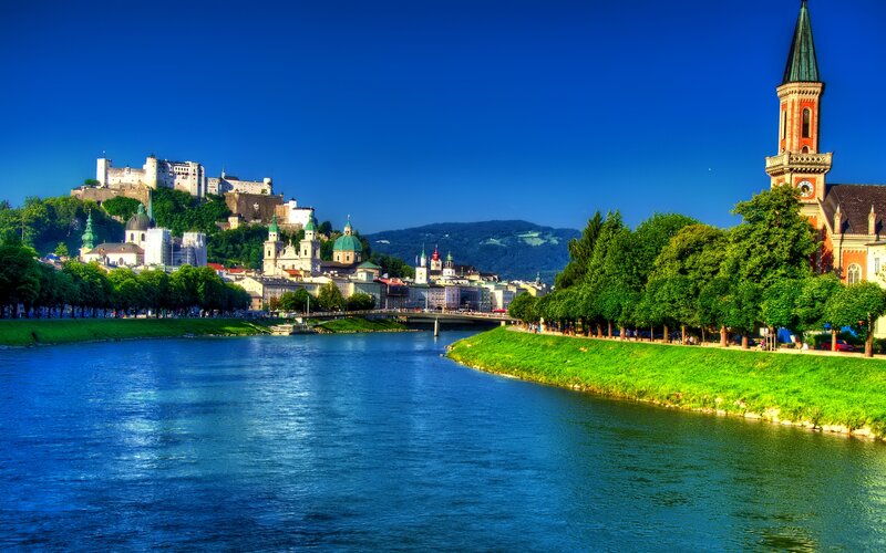 Salzburg Cityscape — Blue, Serene