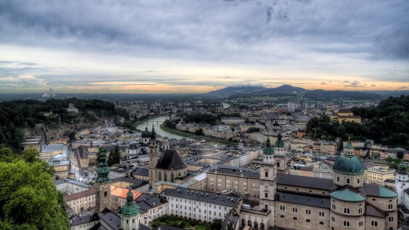 Salzburg Cityscape — Gray, Overcast