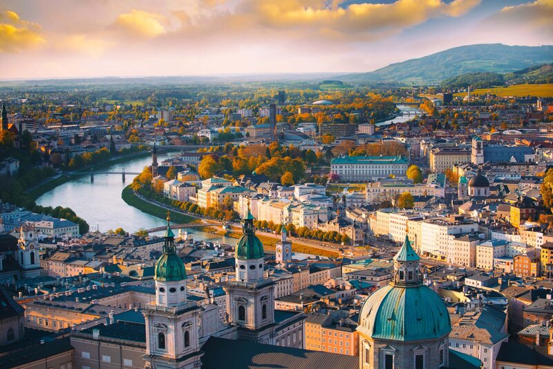Salzburg Cityscape — Green, Serene