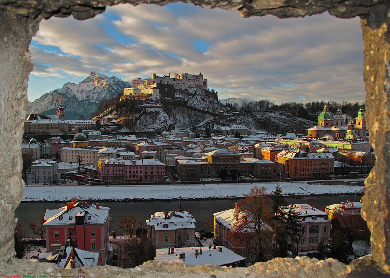 Salzburg Cityscape — White