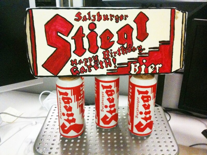 Salzburger Stiegl birthday sign
