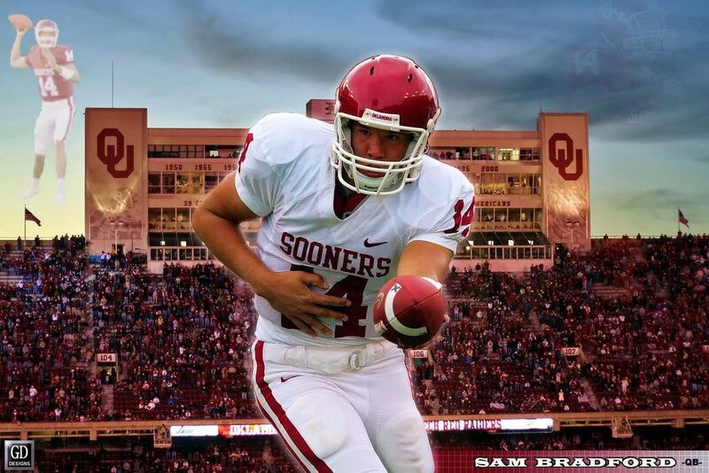 Sam Bradford in Sooner uniform