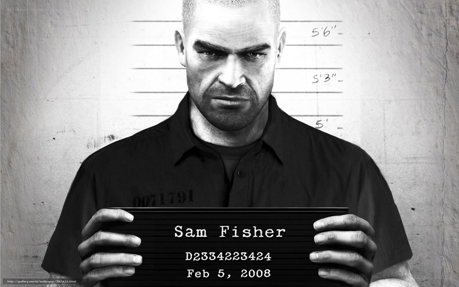 Sam Fisher mugshot