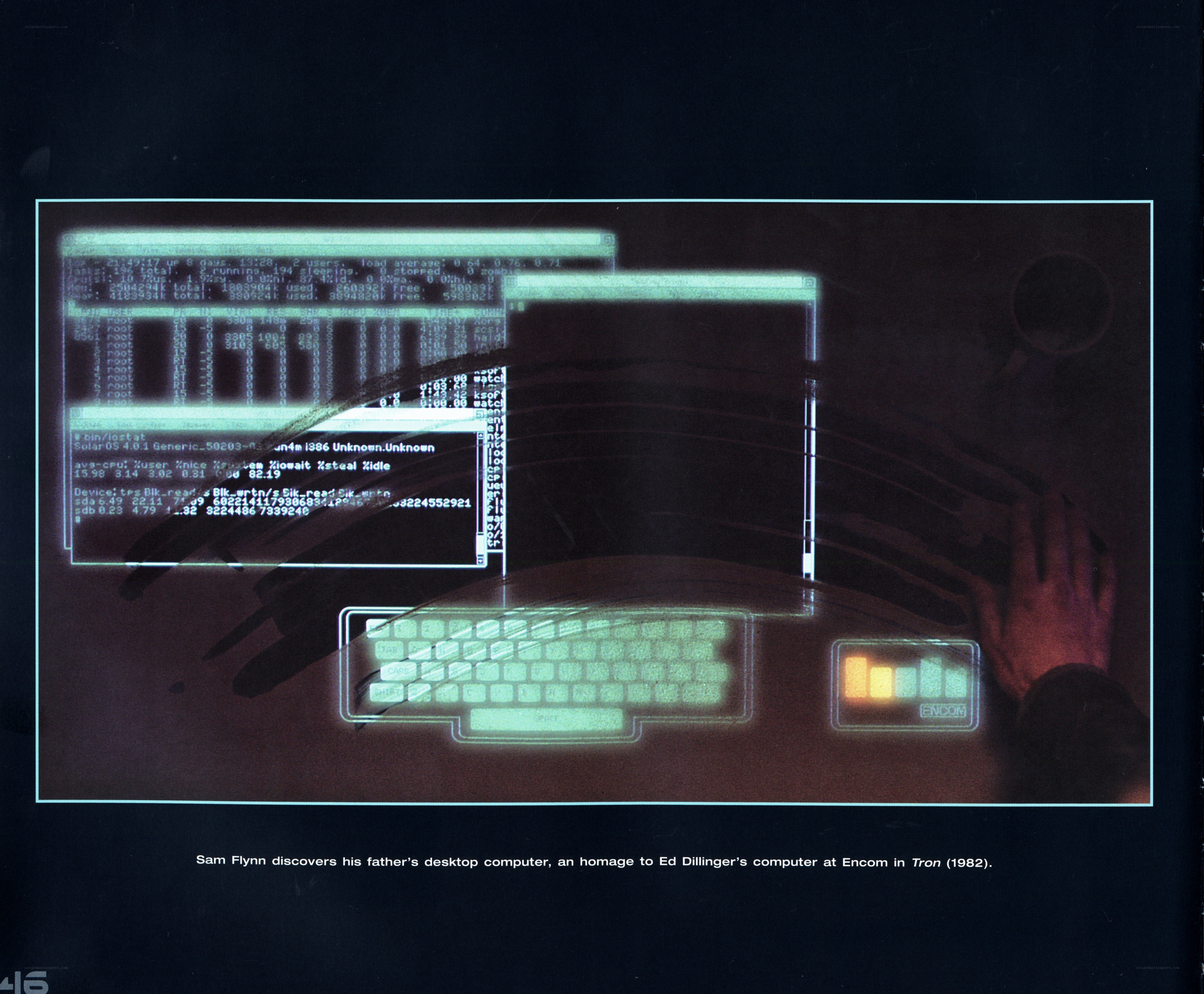 Sam Flynn discovers a computer