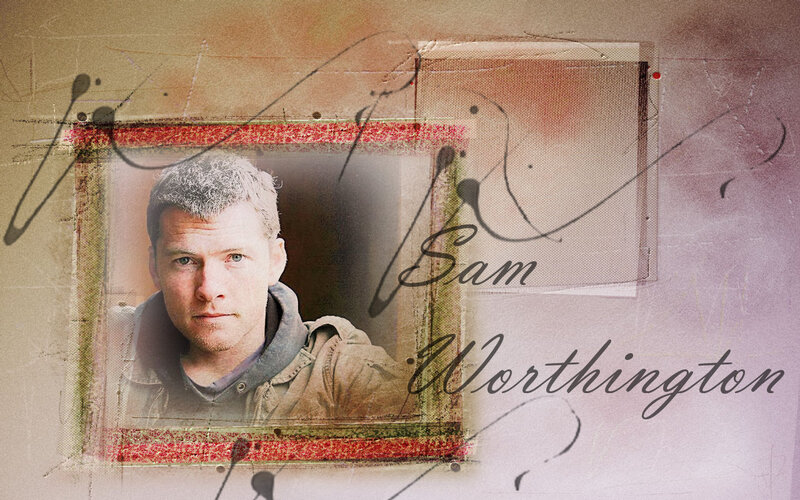 Sam Worthington portrait collage