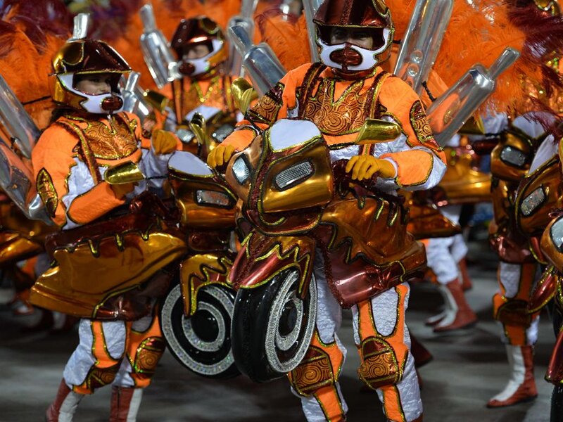 Samba Dancers on Motorcycles