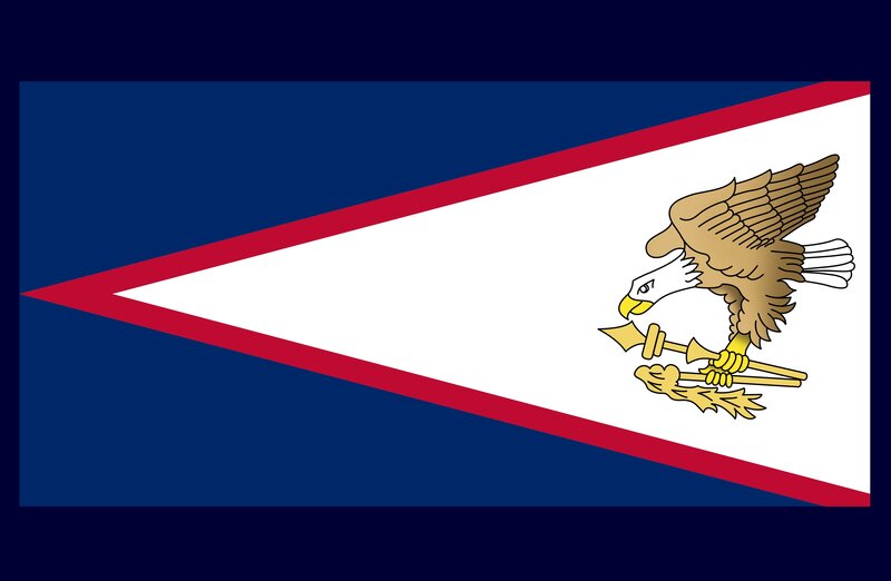 Samoa flag with eagle