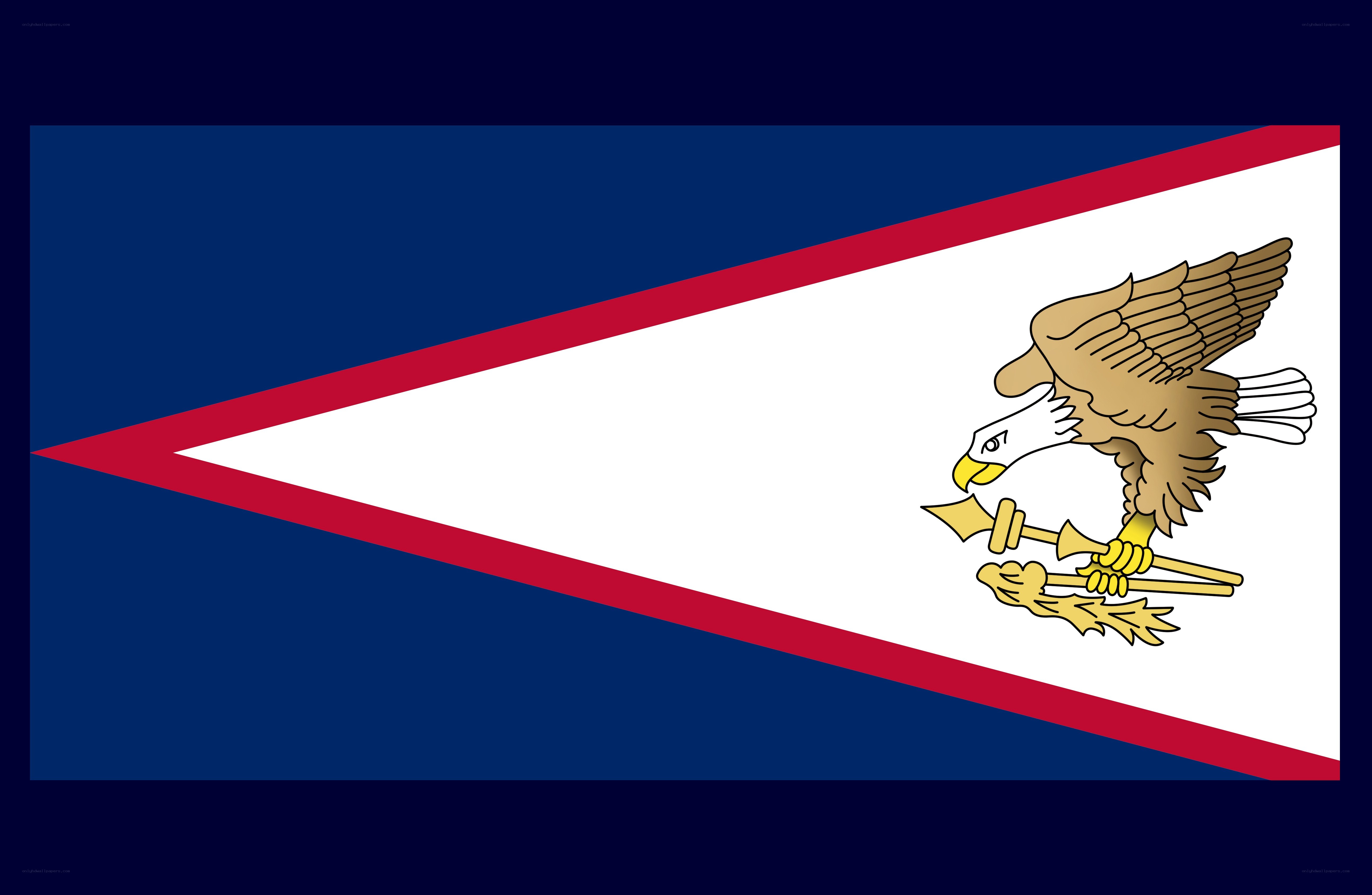 Samoa flag with eagle