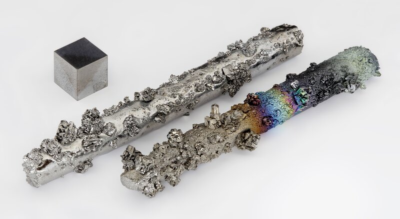 Samples of the element niobium