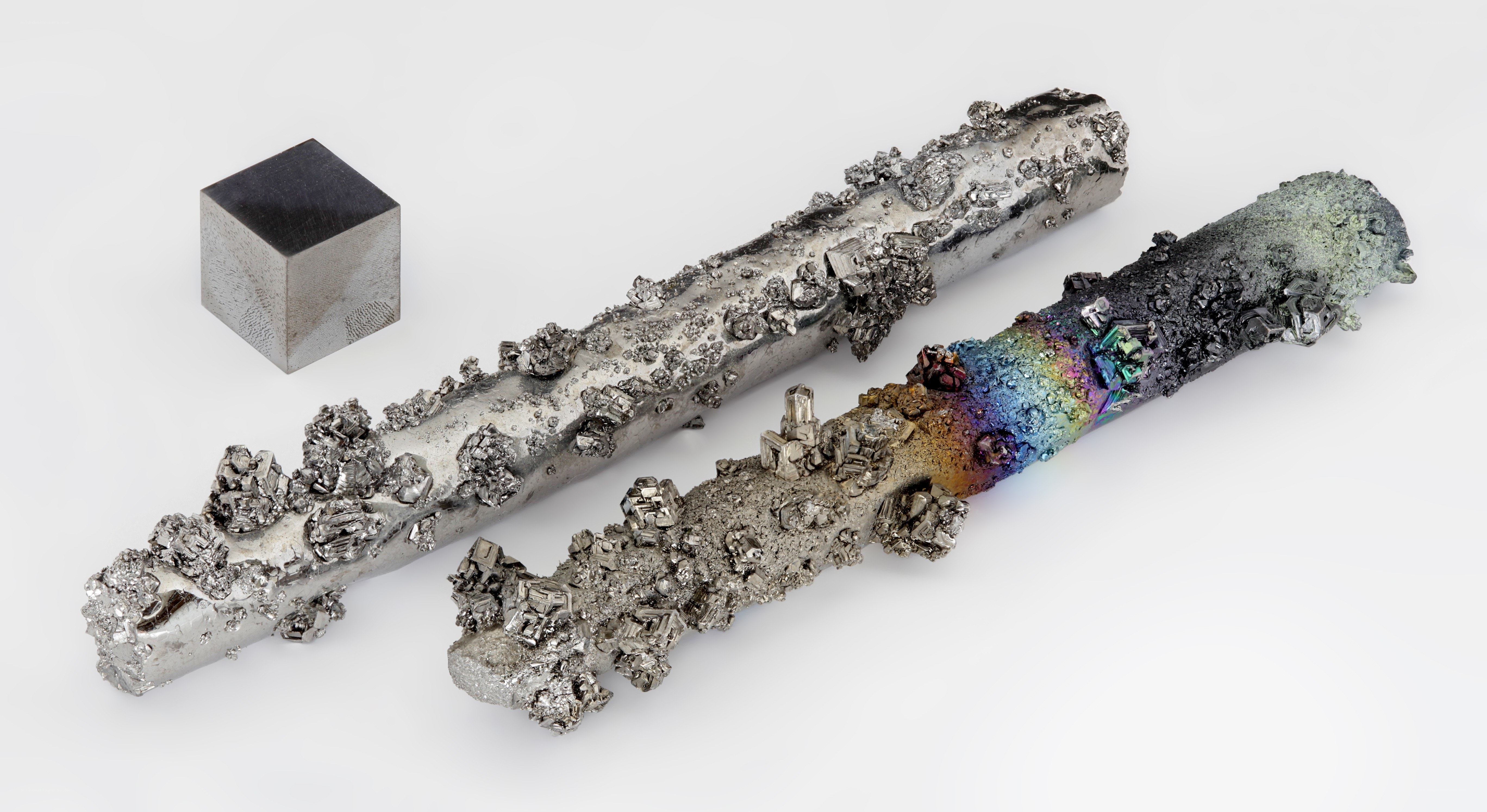 Samples of the element niobium