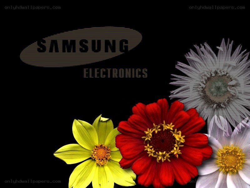 Samsung Electronics with flowers
