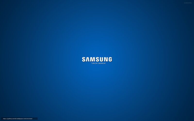 Samsung Logo on Blue