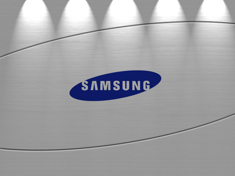 Samsung Logo on Metal