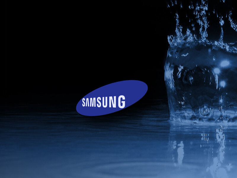 Samsung Logo with Water Splash