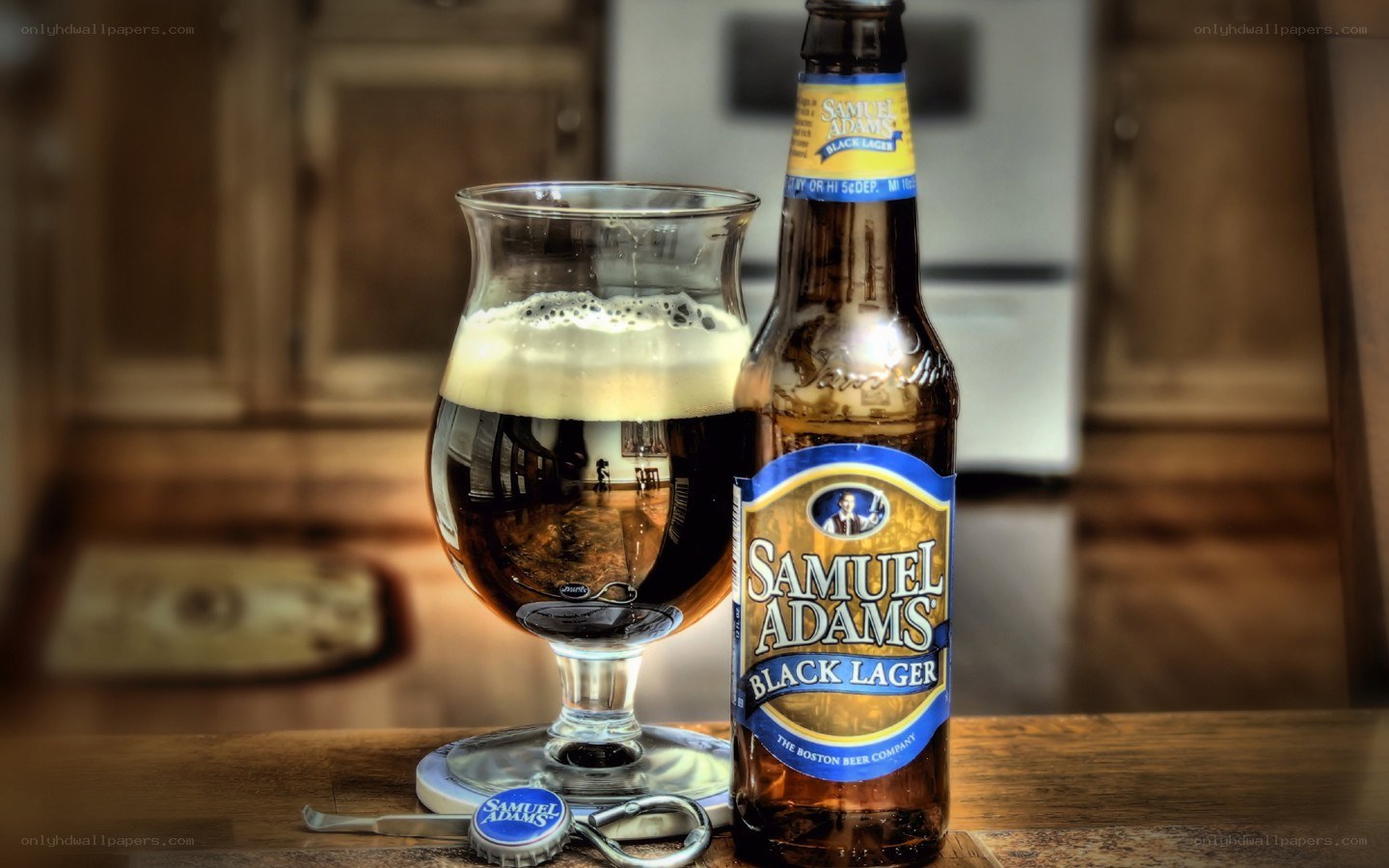 Samuel Adams Black Lager beer