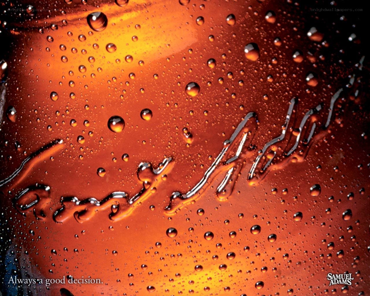 Samuel Adams bottle condensation